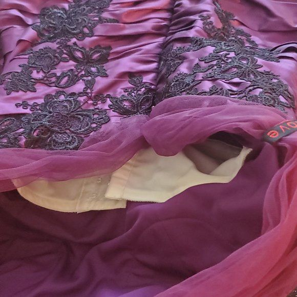 PURPLE Formal DRESS Maxi GOWN bridesmaid Maid of Honour SIZE 10 US - Picture 4 of 7